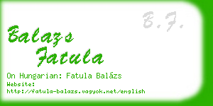 balazs fatula business card
